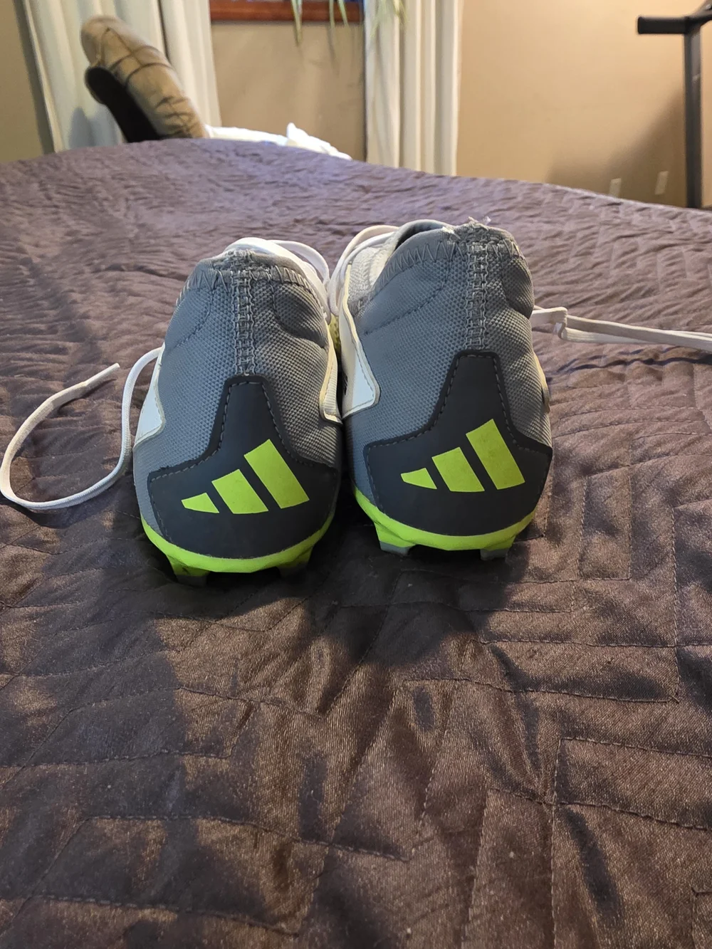 adidas Predator White Gray Neon Green Men's Soccer Cleats